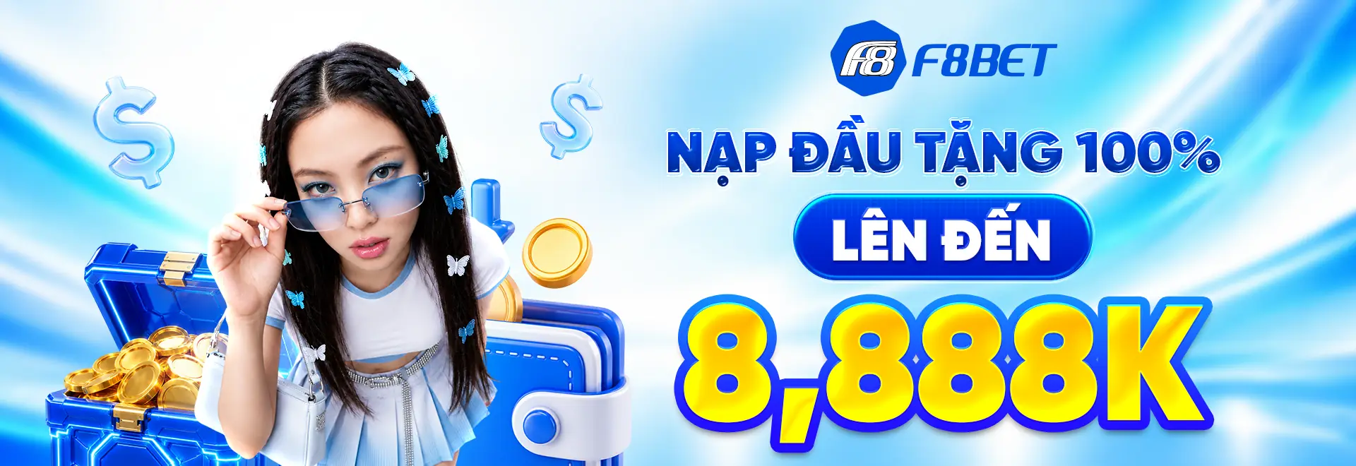 f8bet nạp đầu tặng 100% lên đến 8888k
